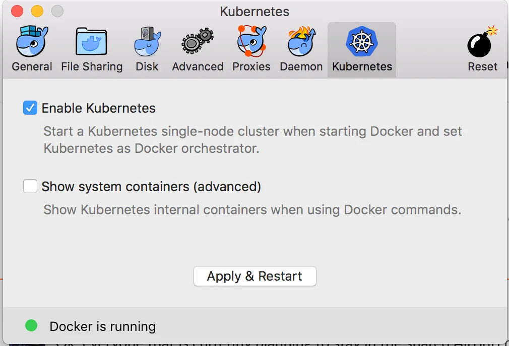 Enabling Kubernetes in Docker image